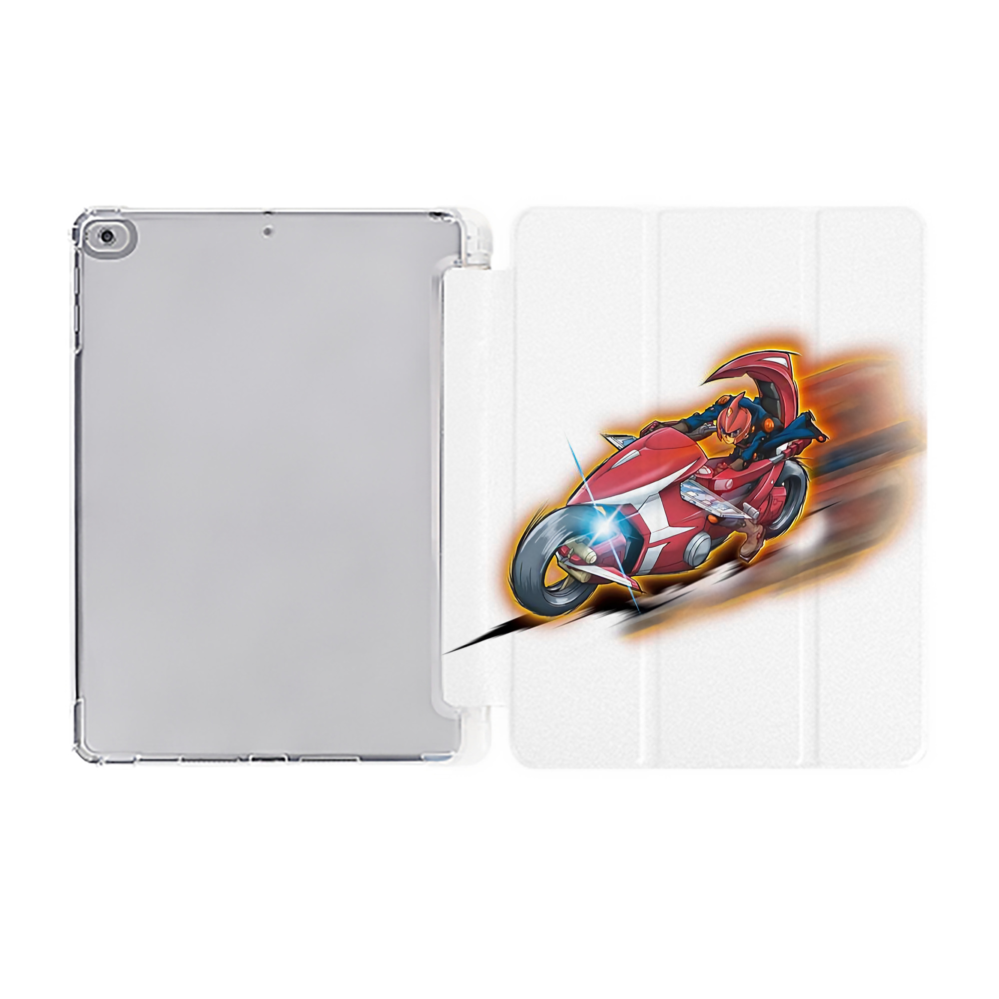 （画像用） 遊☆戯☆王 Yu-Gi-Oh! IPad ケース ペン収納付き 三つ折りスタンド PUレザー×シリコン 対応機種9.5/10.5/10.9インチ